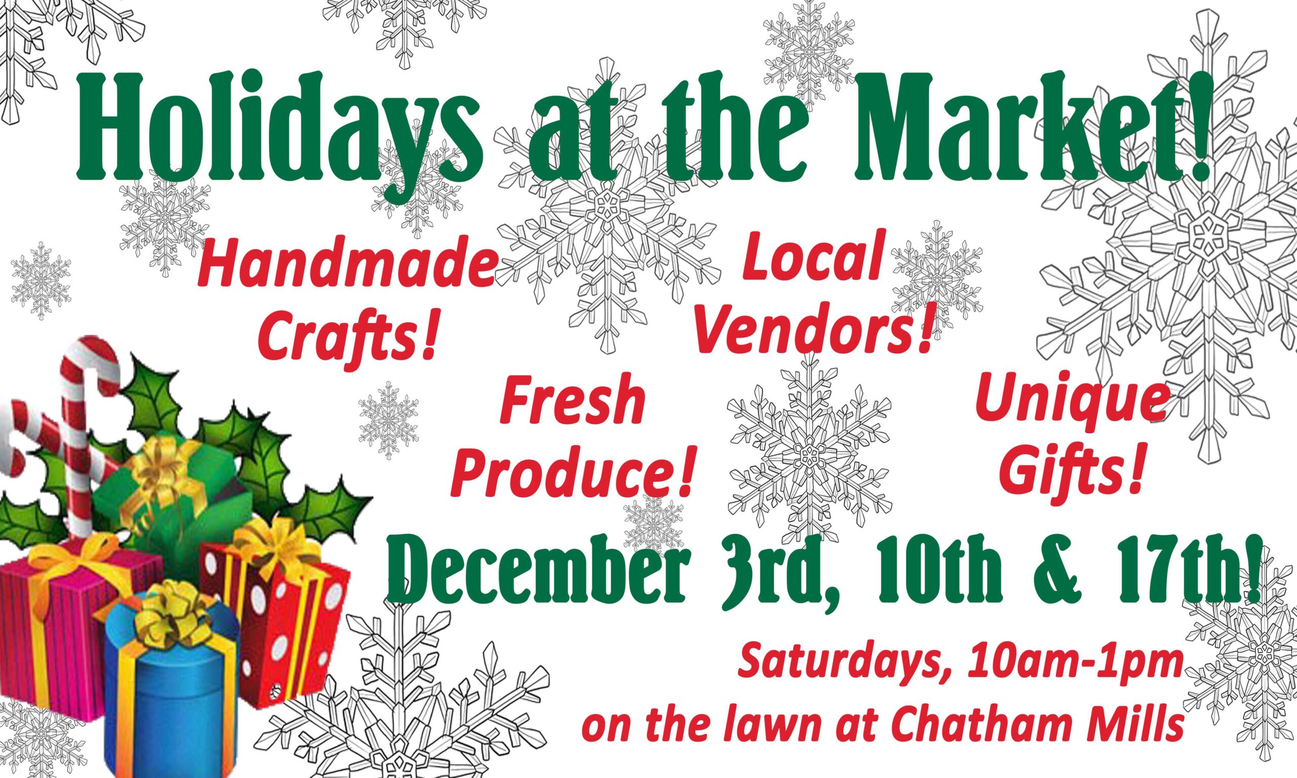 Saturday, December 17th, from 10am to 1pm!