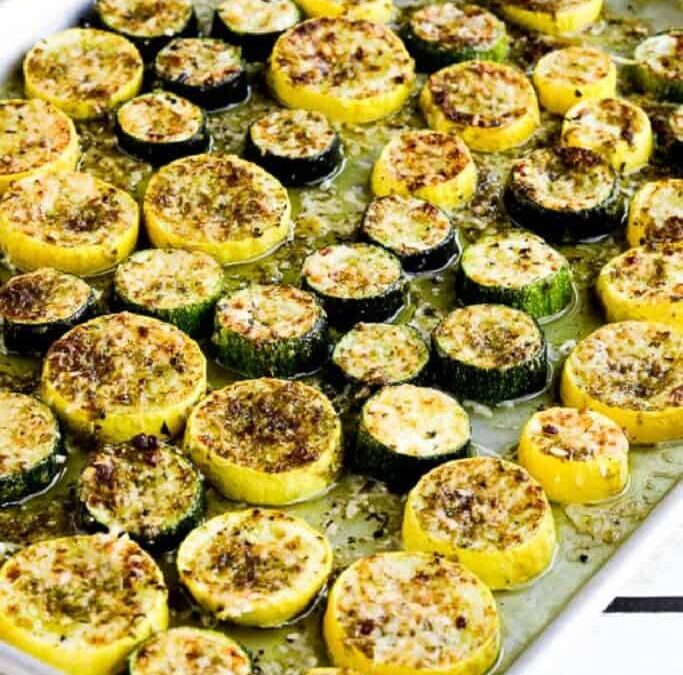 Summer Squash with Pesto & Parmesan