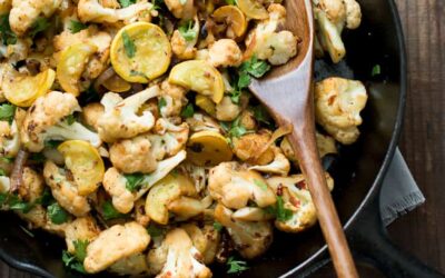 Stir-Fried Spicy Cauliflower and Summer Squash