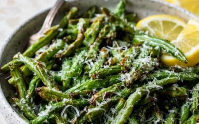 Air Fryer Green Beans with Parmesan