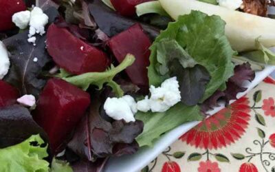 Pickled Beet Salad with Pears and Goat Cheese