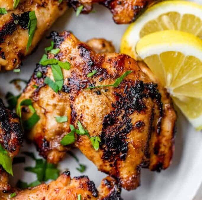 Grilled Chicken Thighs with Marinade