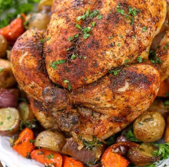 Crispy Roast Chicken with Vegetables