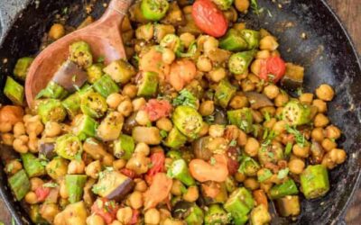 Curried Okra and Eggplant