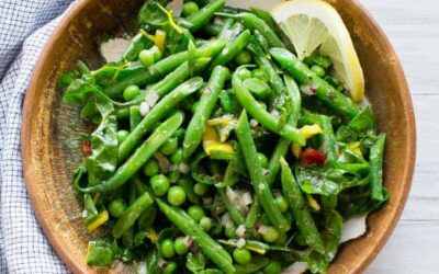 Green Bean Salad with Peas and Swiss Chard