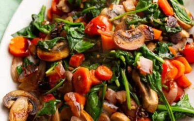 Spinach, Carrot & Mushroom Sauté