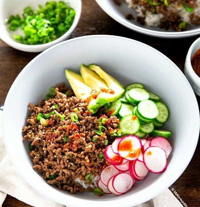 Korean Ground Beef Rice Bowl