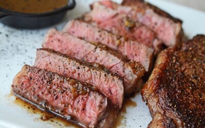 Pan-Broiled Steak with Bourbon Sauce