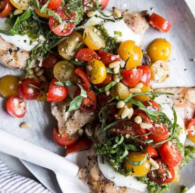 Pesto Chicken Bruschetta