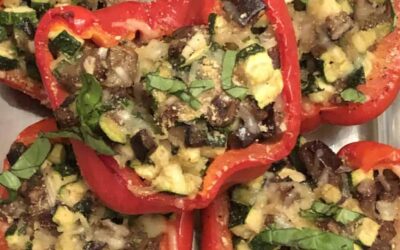 Roasted Bell Peppers with Eggplant
