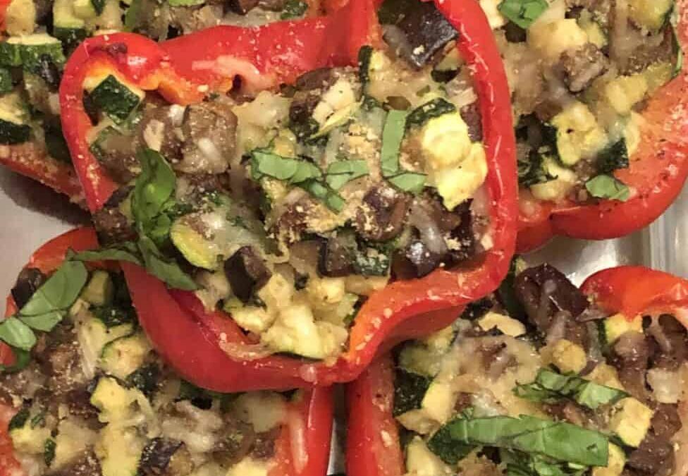 Roasted Bell Peppers with Eggplant
