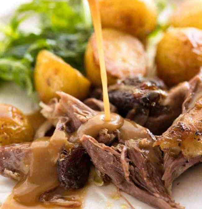 Slow Roasted Lamb Shoulder with Gravy