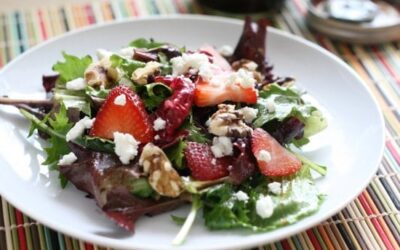 Spring Mix and Strawberry Salad with Maple Vinaigrette