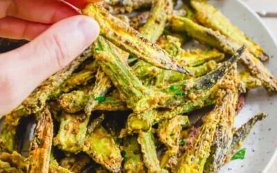 Easy Air-Fried Okra (Vegan)
