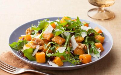 Sweet Potato, Arugula & Wild Rice Salad with Ginger Dressing