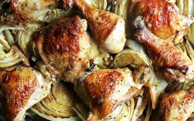 Sheet Pan Roast Chicken and Cabbage