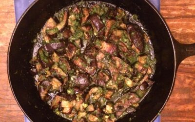 Eggplant Skillet with Cilantro, Jalapeño, and Ginger
