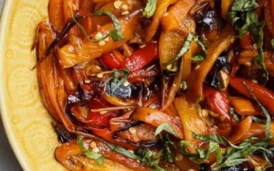 Fried Sweet Peppers with Balsamic Vinegar