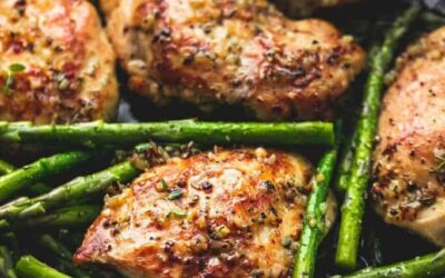 One Pan Garlic Herb Chicken and Asparagus