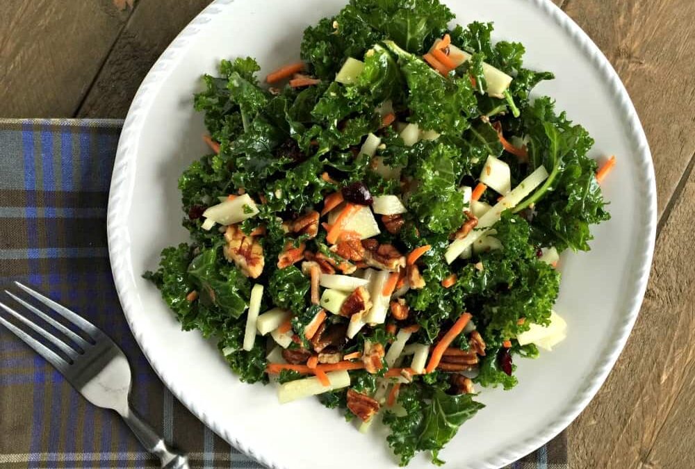 Kale and Kohlrabi Salad with Toasted Pecans