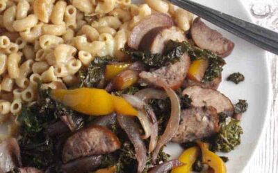 Kielbasa and Kale Skillet