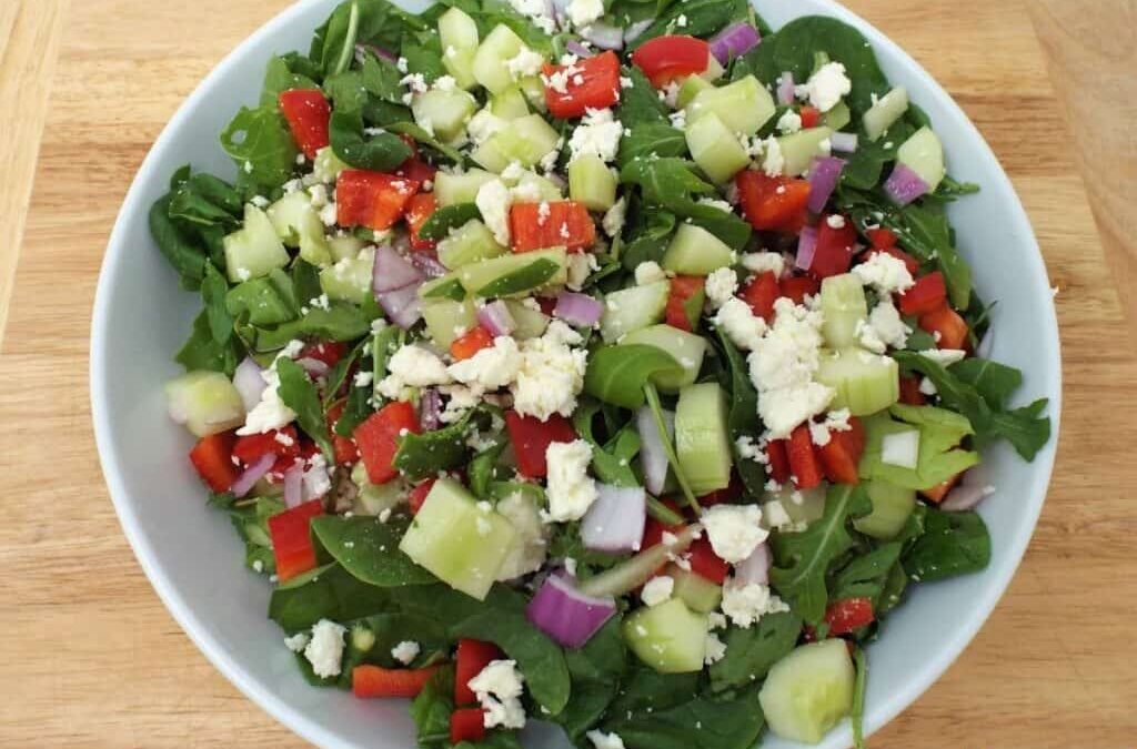 Mediterranean Spinach and Arugula Salad