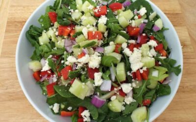 Mediterranean Spinach and Arugula Salad