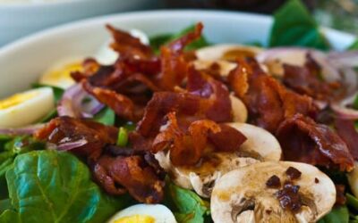 Classic Spinach Salad with Warm Bacon Dressing