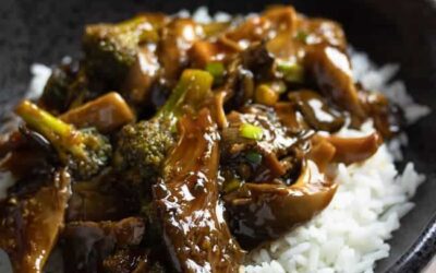 Teriyaki Broccoli and Oyster Mushrooms